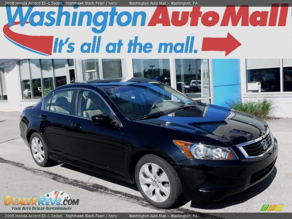 2008 Honda Accord EX-L Sedan Nighthawk Black Pearl / Ivory Photo #1