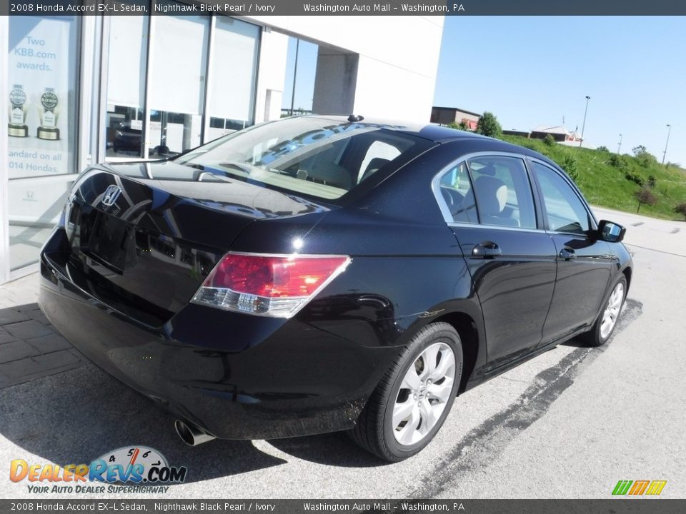 2008 Honda Accord EX-L Sedan Nighthawk Black Pearl / Ivory Photo #11