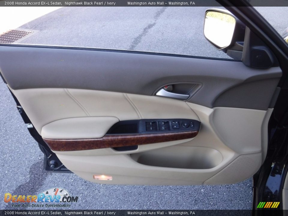 2008 Honda Accord EX-L Sedan Nighthawk Black Pearl / Ivory Photo #14