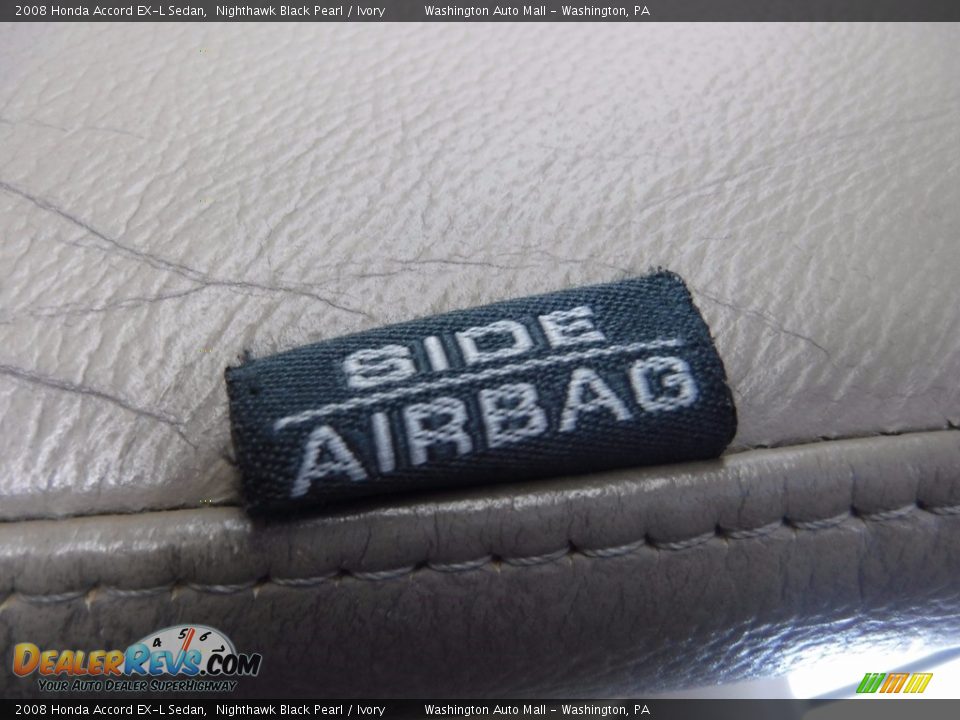 2008 Honda Accord EX-L Sedan Nighthawk Black Pearl / Ivory Photo #17