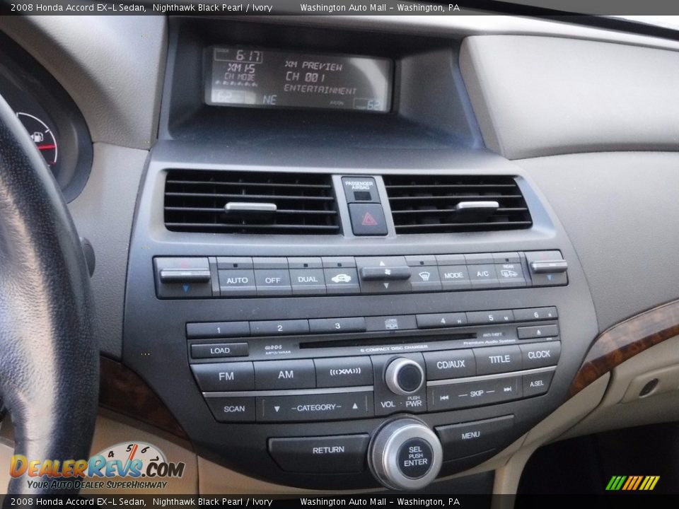 2008 Honda Accord EX-L Sedan Nighthawk Black Pearl / Ivory Photo #19