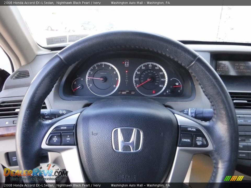 2008 Honda Accord EX-L Sedan Nighthawk Black Pearl / Ivory Photo #20