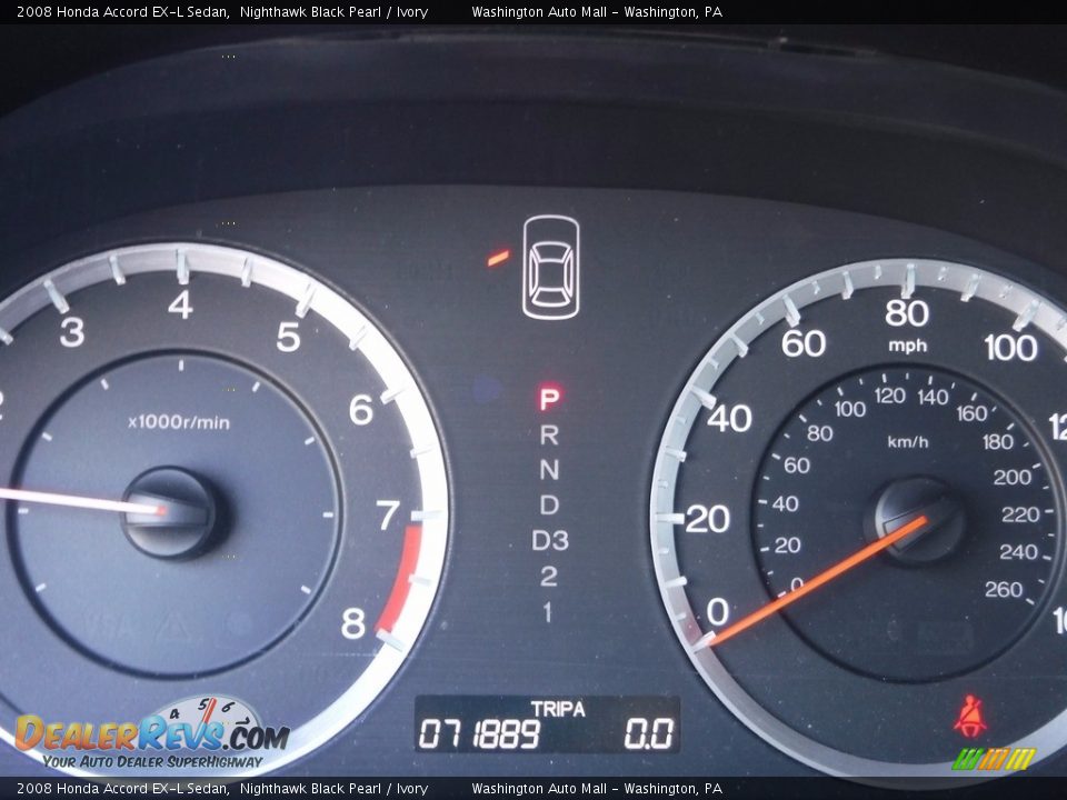 2008 Honda Accord EX-L Sedan Nighthawk Black Pearl / Ivory Photo #25