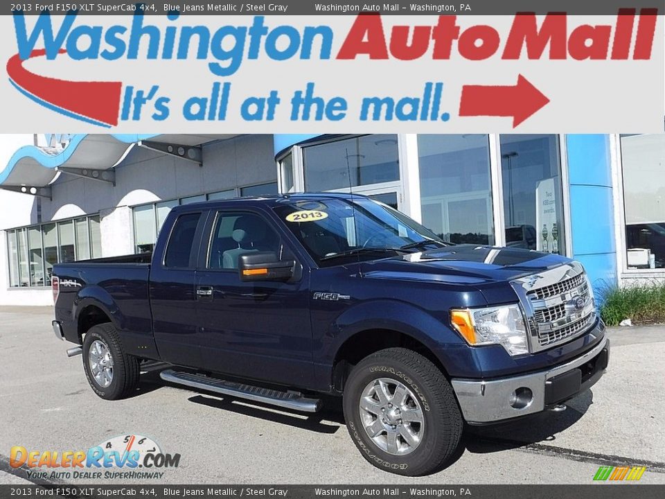 2013 Ford F150 XLT SuperCab 4x4 Blue Jeans Metallic / Steel Gray Photo #1
