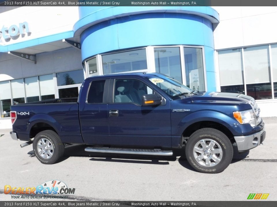 2013 Ford F150 XLT SuperCab 4x4 Blue Jeans Metallic / Steel Gray Photo #2