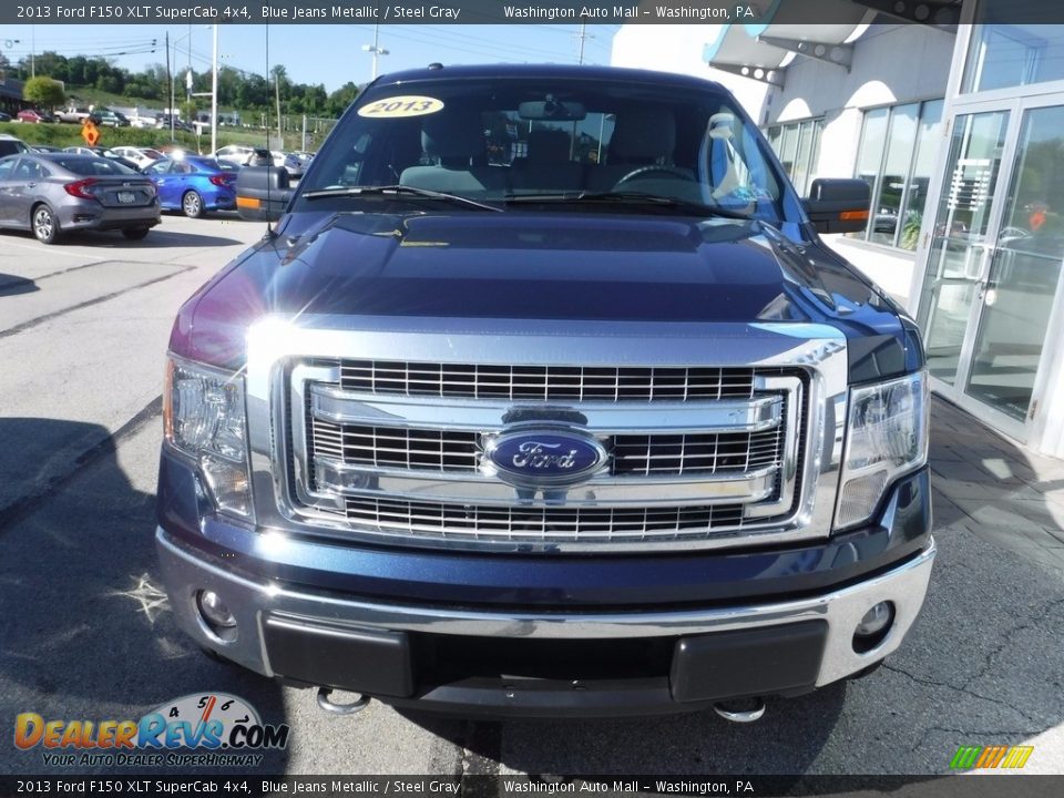 2013 Ford F150 XLT SuperCab 4x4 Blue Jeans Metallic / Steel Gray Photo #3