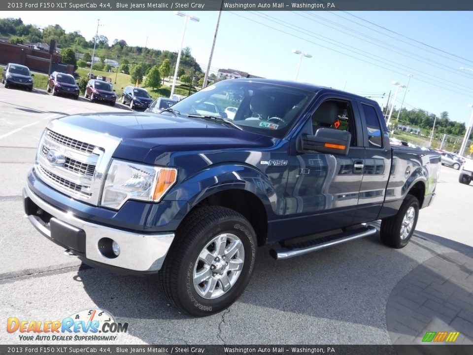 2013 Ford F150 XLT SuperCab 4x4 Blue Jeans Metallic / Steel Gray Photo #4