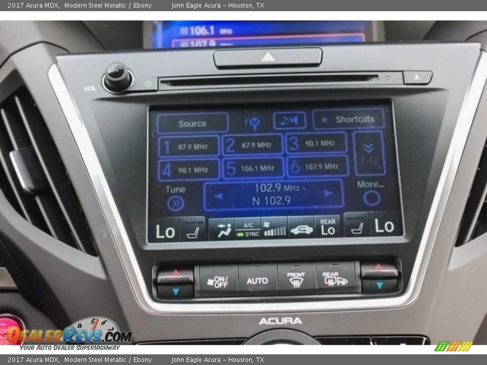 2017 Acura MDX Modern Steel Metallic / Ebony Photo #36