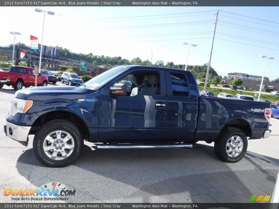 2013 Ford F150 XLT SuperCab 4x4 Blue Jeans Metallic / Steel Gray Photo #7