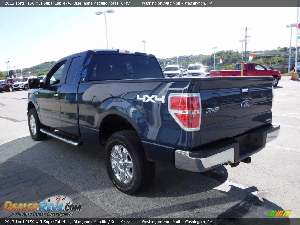 2013 Ford F150 XLT SuperCab 4x4 Blue Jeans Metallic / Steel Gray Photo #9