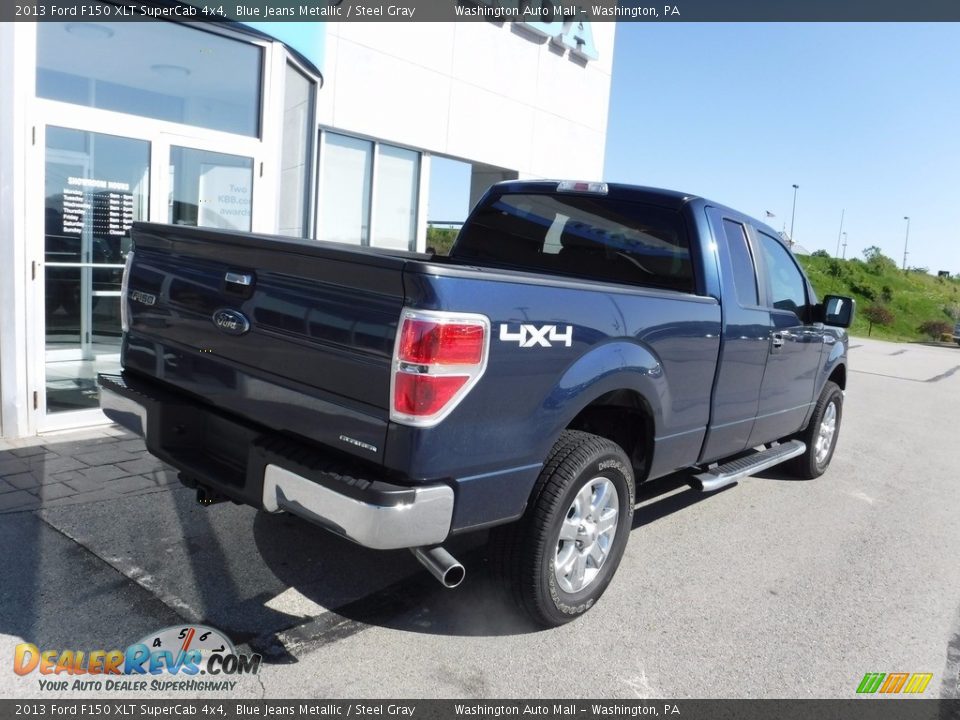 2013 Ford F150 XLT SuperCab 4x4 Blue Jeans Metallic / Steel Gray Photo #11