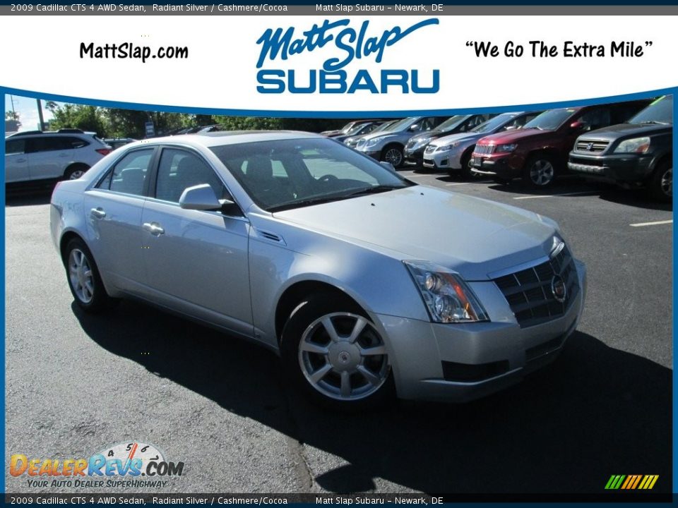 2009 Cadillac CTS 4 AWD Sedan Radiant Silver / Cashmere/Cocoa Photo #1