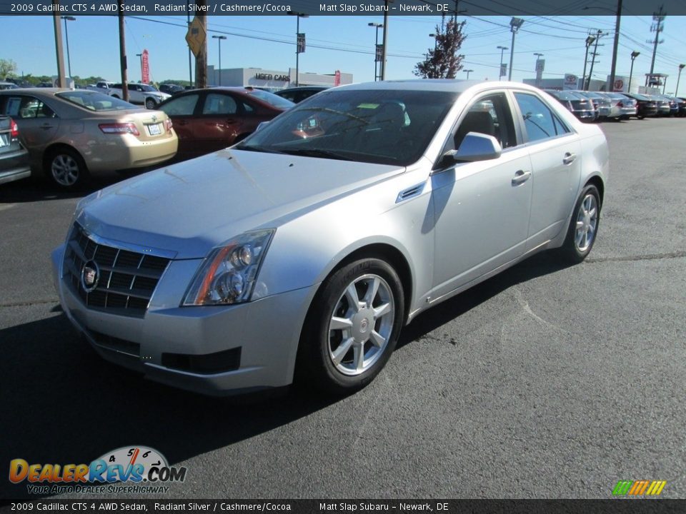 2009 Cadillac CTS 4 AWD Sedan Radiant Silver / Cashmere/Cocoa Photo #2