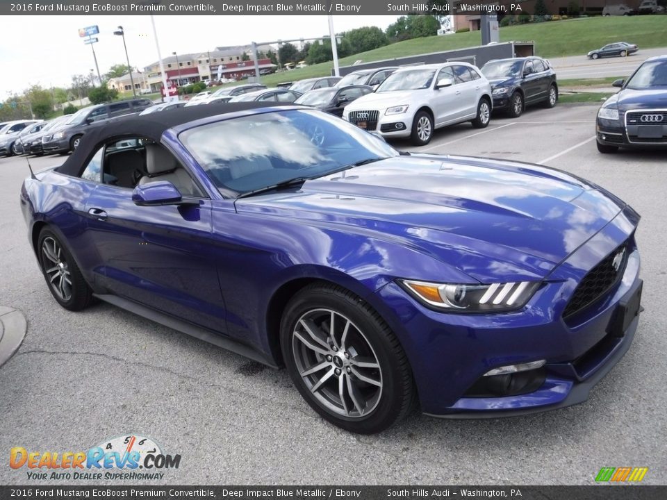 Deep Impact Blue Metallic 2016 Ford Mustang EcoBoost Premium Convertible Photo #10