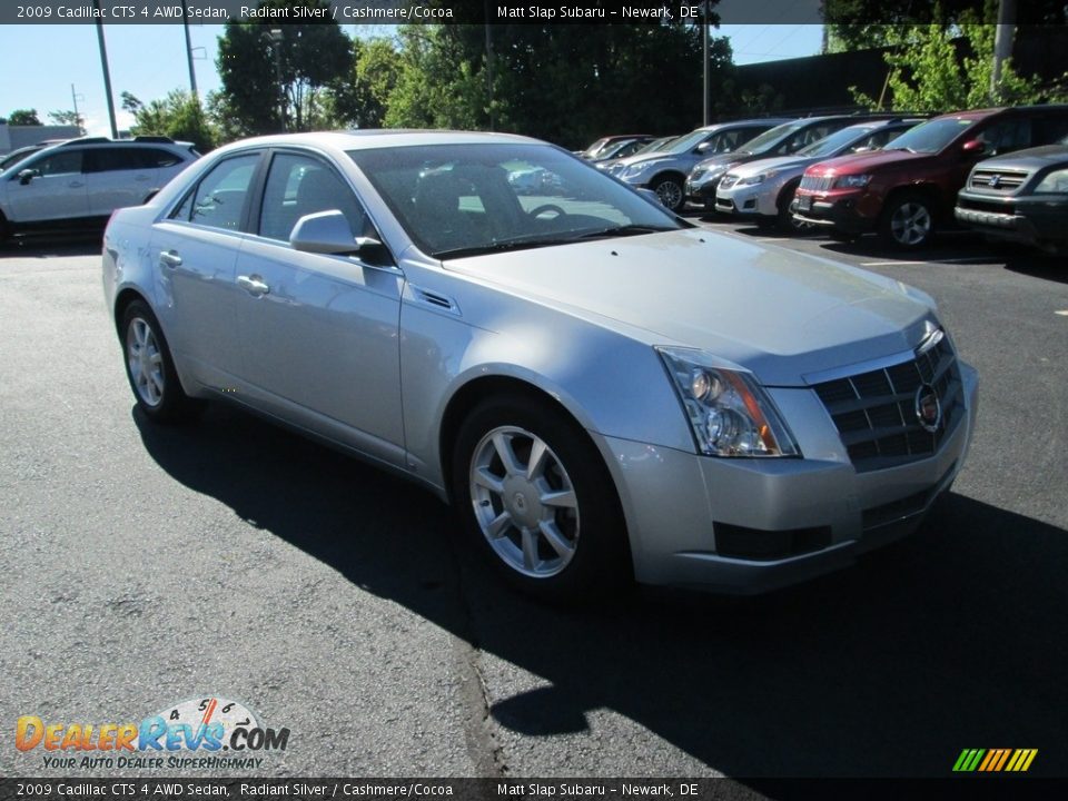2009 Cadillac CTS 4 AWD Sedan Radiant Silver / Cashmere/Cocoa Photo #4