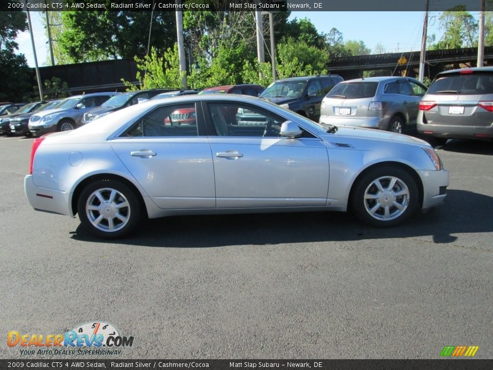 2009 Cadillac CTS 4 AWD Sedan Radiant Silver / Cashmere/Cocoa Photo #5