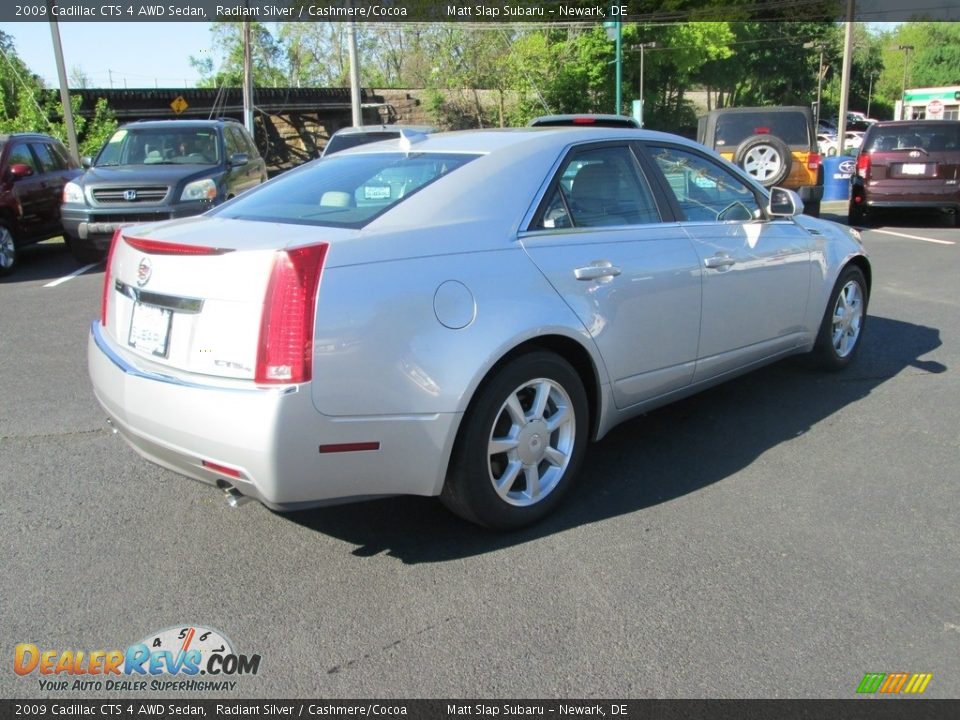 2009 Cadillac CTS 4 AWD Sedan Radiant Silver / Cashmere/Cocoa Photo #6