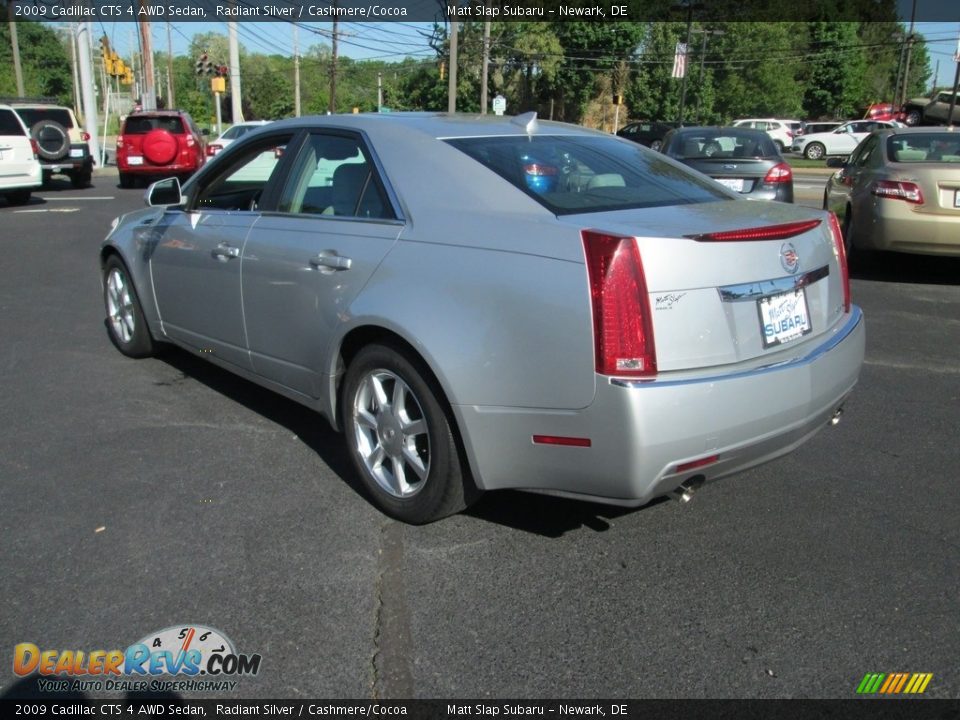 2009 Cadillac CTS 4 AWD Sedan Radiant Silver / Cashmere/Cocoa Photo #8