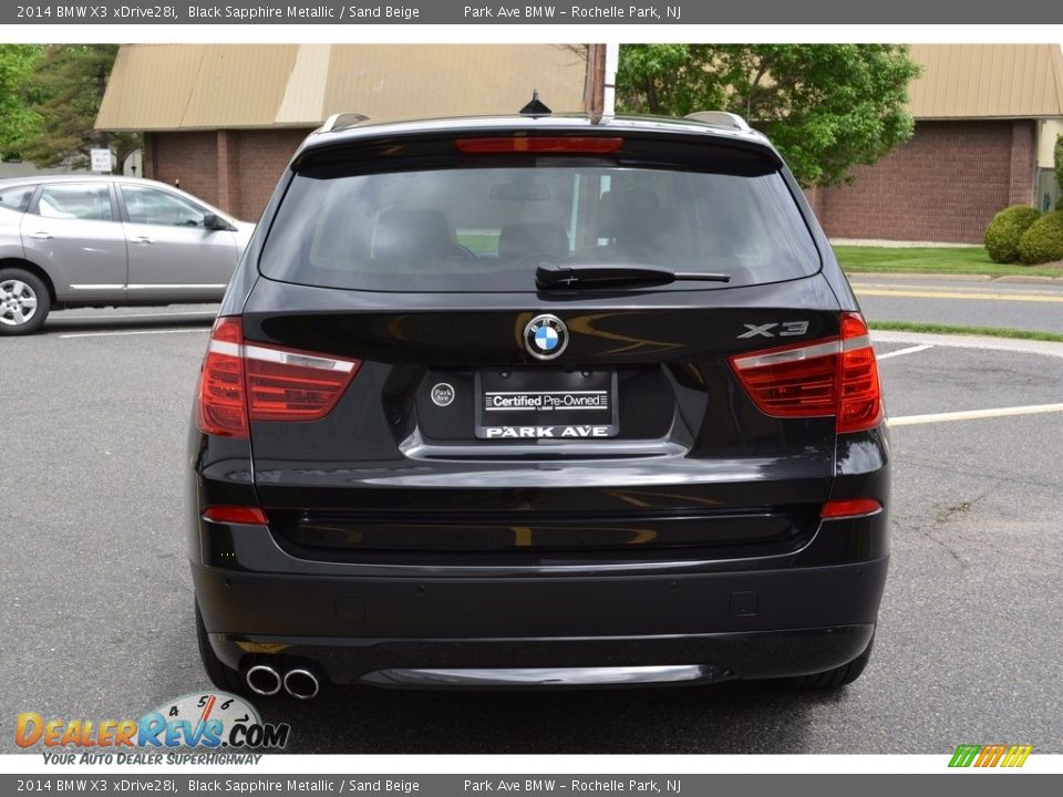 2014 BMW X3 xDrive28i Black Sapphire Metallic / Sand Beige Photo #4