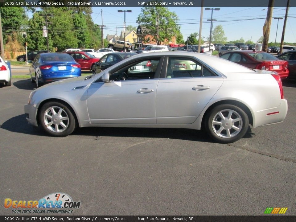 2009 Cadillac CTS 4 AWD Sedan Radiant Silver / Cashmere/Cocoa Photo #9