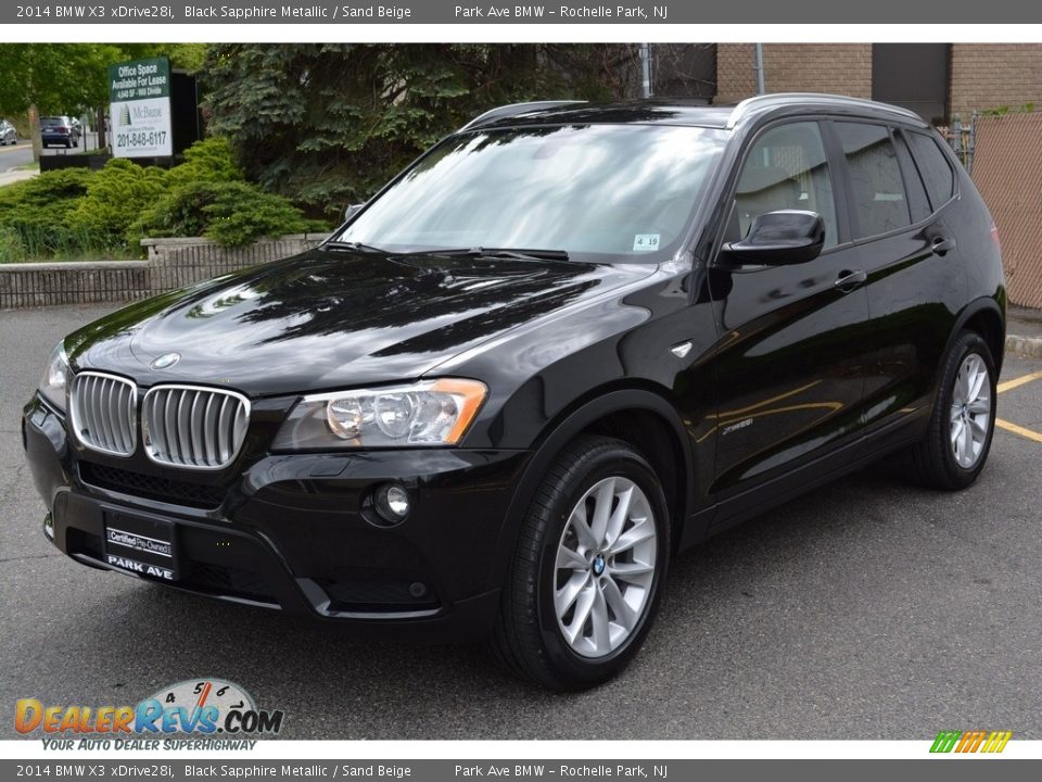 2014 BMW X3 xDrive28i Black Sapphire Metallic / Sand Beige Photo #6