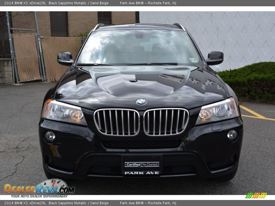 2014 BMW X3 xDrive28i Black Sapphire Metallic / Sand Beige Photo #7