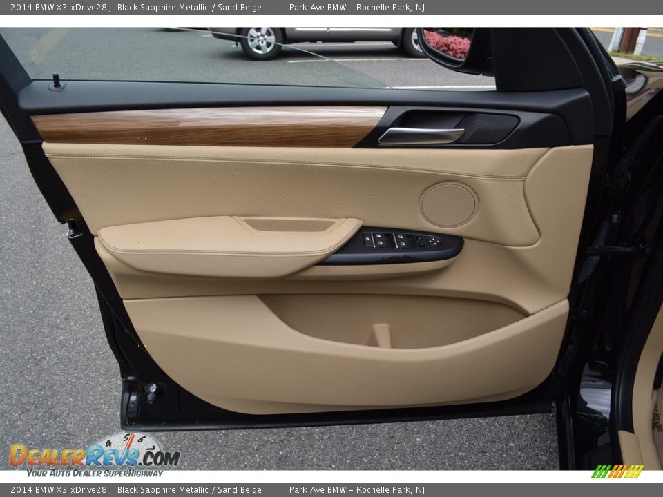 2014 BMW X3 xDrive28i Black Sapphire Metallic / Sand Beige Photo #8