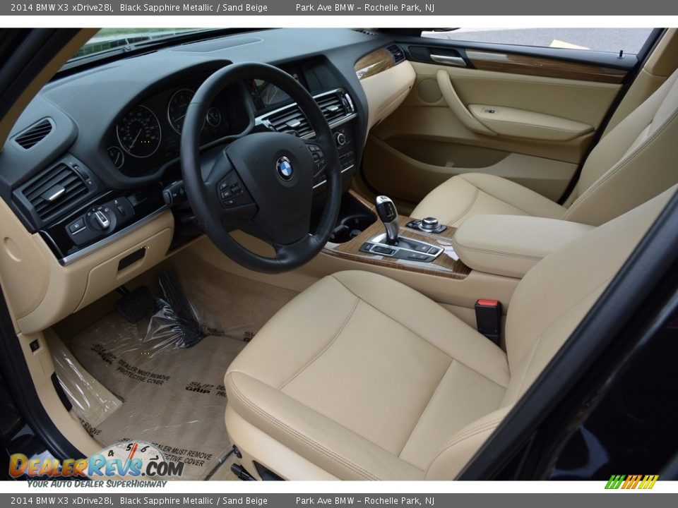 2014 BMW X3 xDrive28i Black Sapphire Metallic / Sand Beige Photo #10