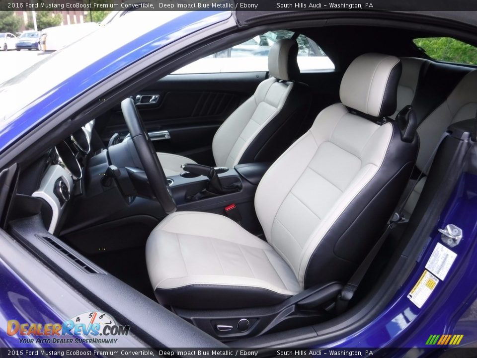 Ebony Interior - 2016 Ford Mustang EcoBoost Premium Convertible Photo #23