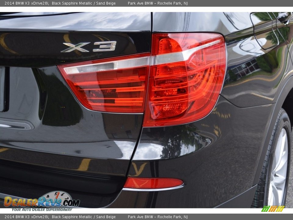 2014 BMW X3 xDrive28i Black Sapphire Metallic / Sand Beige Photo #23