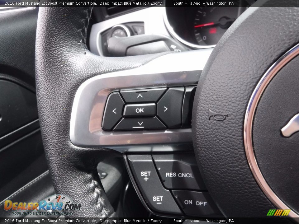 Controls of 2016 Ford Mustang EcoBoost Premium Convertible Photo #35
