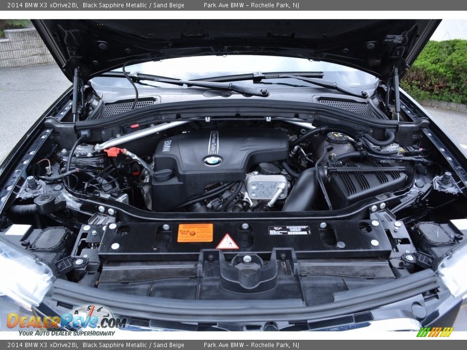 2014 BMW X3 xDrive28i Black Sapphire Metallic / Sand Beige Photo #30