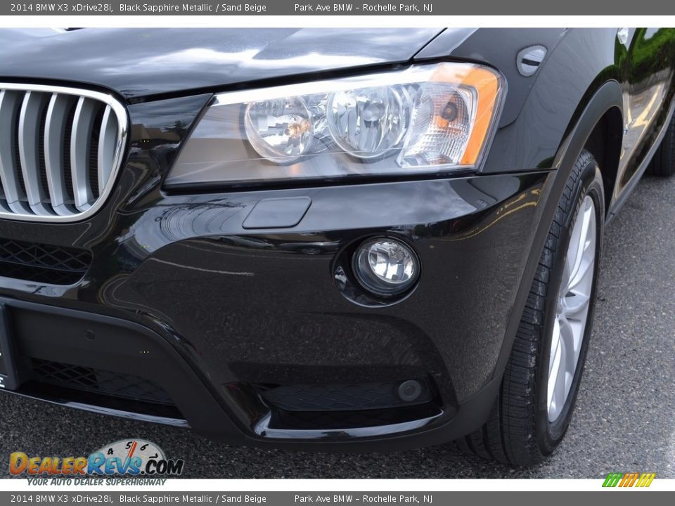 2014 BMW X3 xDrive28i Black Sapphire Metallic / Sand Beige Photo #31