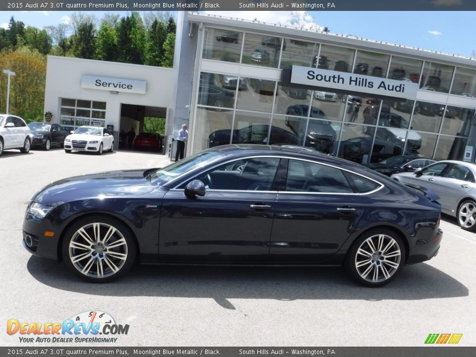 2015 Audi A7 3.0T quattro Premium Plus Moonlight Blue Metallic / Black Photo #2