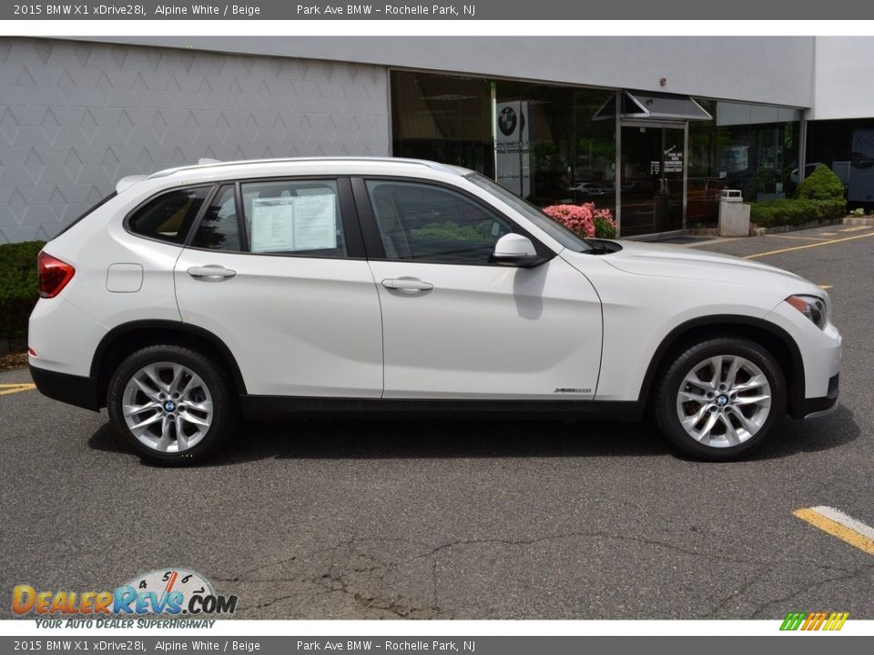 2015 BMW X1 xDrive28i Alpine White / Beige Photo #2