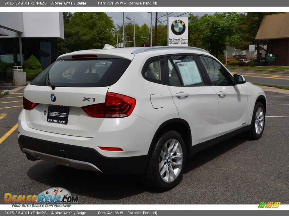 2015 BMW X1 xDrive28i Alpine White / Beige Photo #3