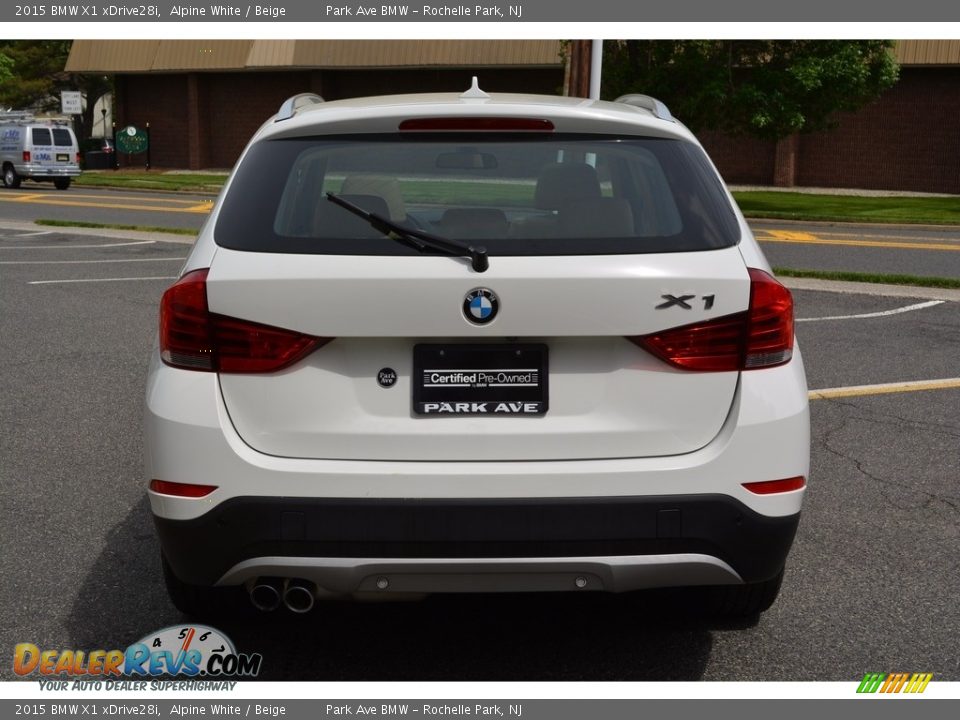 2015 BMW X1 xDrive28i Alpine White / Beige Photo #4