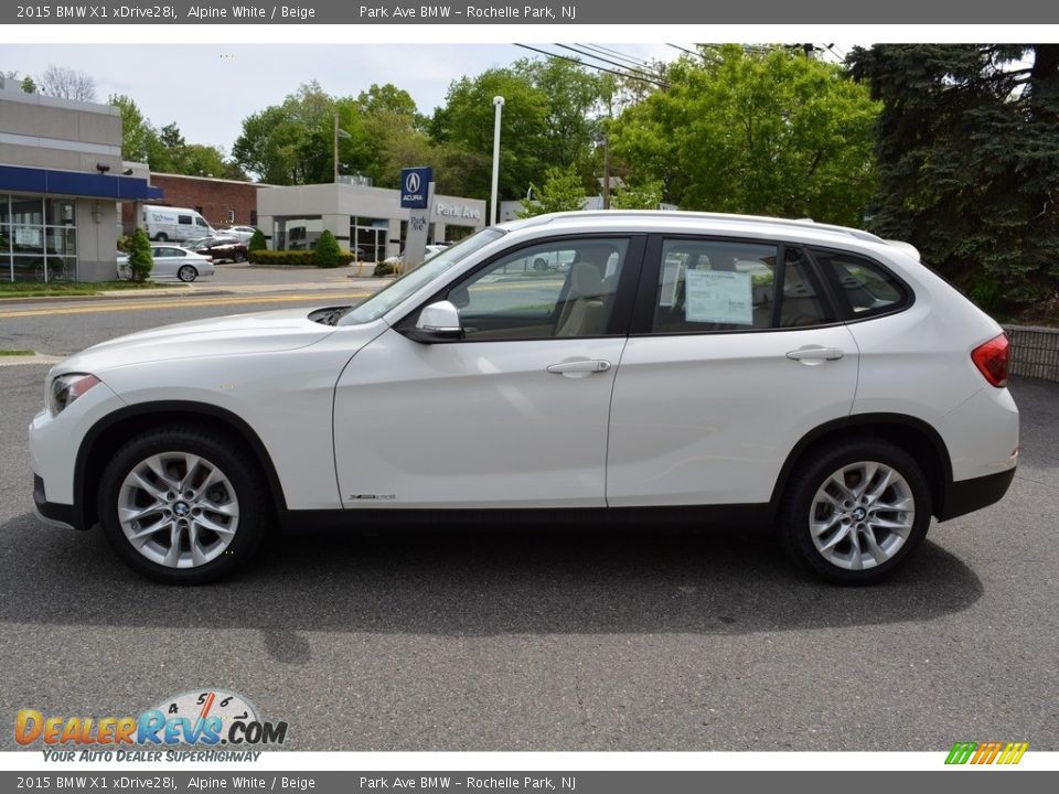 2015 BMW X1 xDrive28i Alpine White / Beige Photo #5