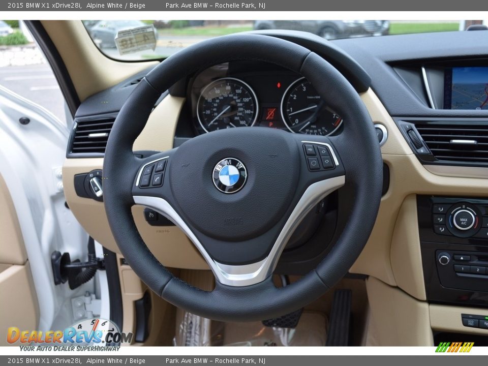 2015 BMW X1 xDrive28i Alpine White / Beige Photo #18