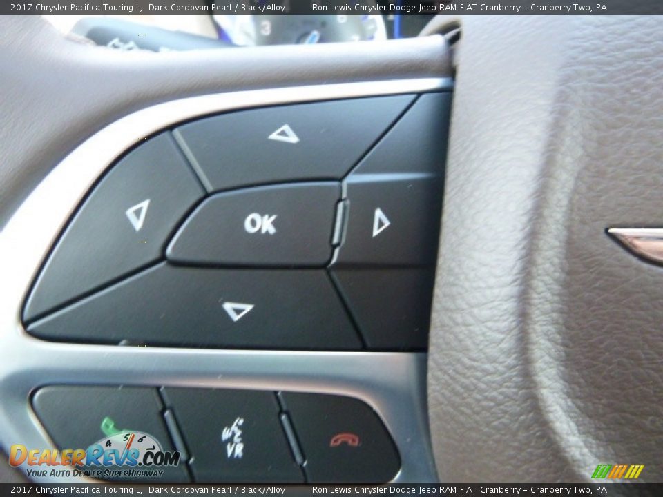 2017 Chrysler Pacifica Touring L Dark Cordovan Pearl / Black/Alloy Photo #19