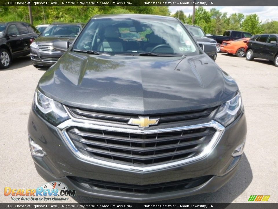 2018 Chevrolet Equinox LS AWD Nightfall Gray Metallic / Medium Ash Gray Photo #8