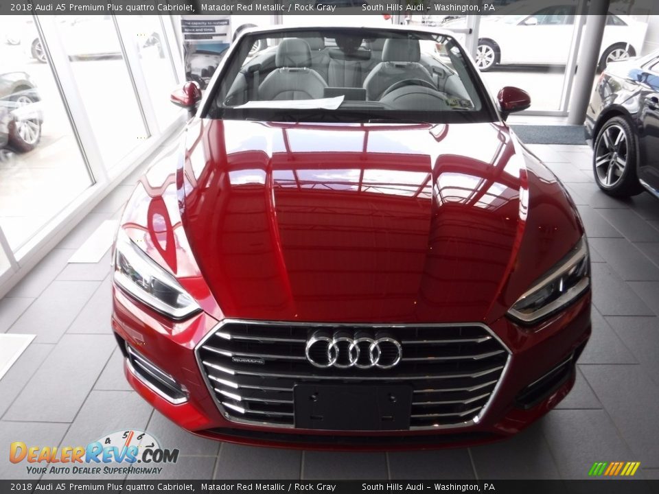 2018 Audi A5 Premium Plus quattro Cabriolet Matador Red Metallic / Rock Gray Photo #4