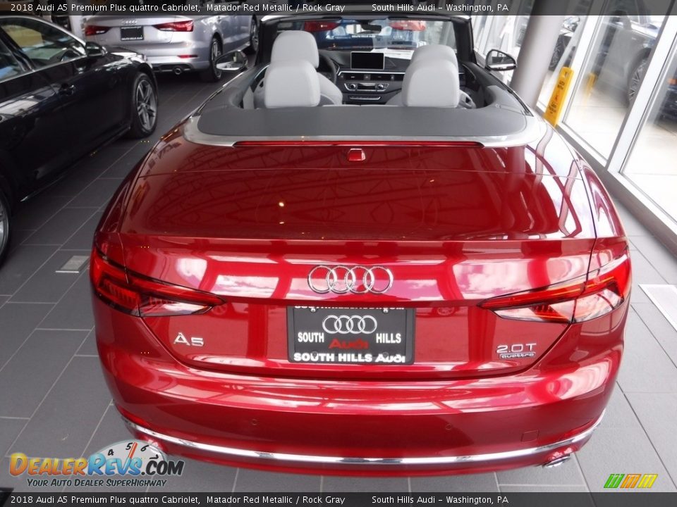 2018 Audi A5 Premium Plus quattro Cabriolet Matador Red Metallic / Rock Gray Photo #11
