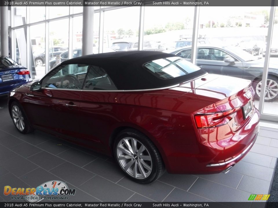2018 Audi A5 Premium Plus quattro Cabriolet Matador Red Metallic / Rock Gray Photo #13