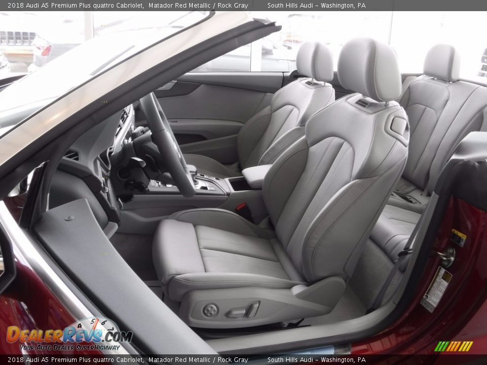 Rock Gray Interior - 2018 Audi A5 Premium Plus quattro Cabriolet Photo #23