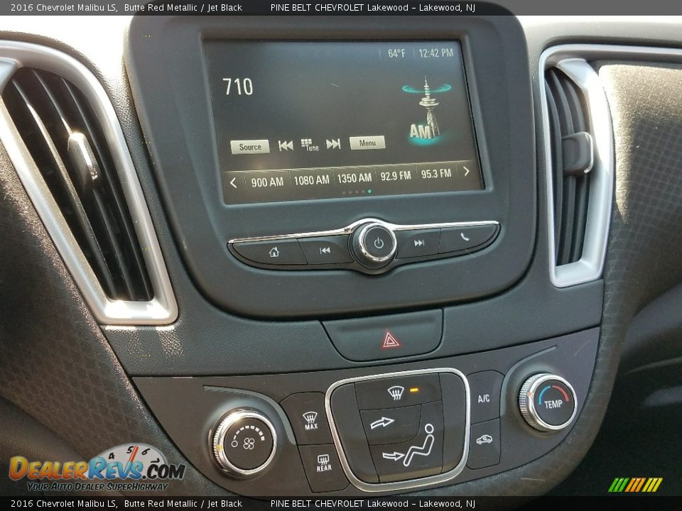 2016 Chevrolet Malibu LS Butte Red Metallic / Jet Black Photo #19