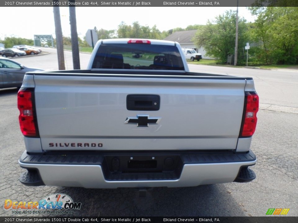 2017 Chevrolet Silverado 1500 LT Double Cab 4x4 Silver Ice Metallic / Jet Black Photo #6
