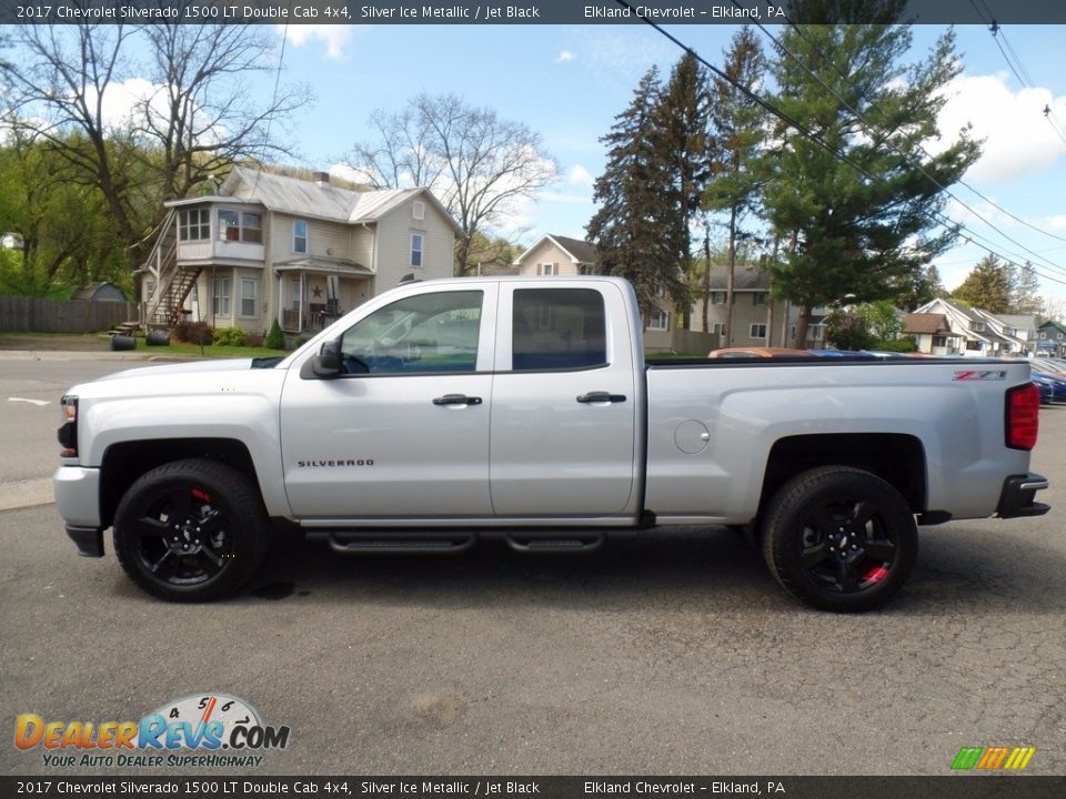 2017 Chevrolet Silverado 1500 LT Double Cab 4x4 Silver Ice Metallic / Jet Black Photo #8