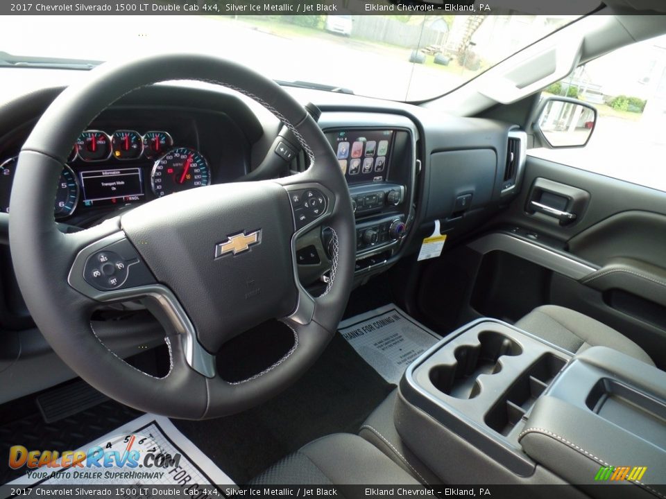 2017 Chevrolet Silverado 1500 LT Double Cab 4x4 Silver Ice Metallic / Jet Black Photo #22