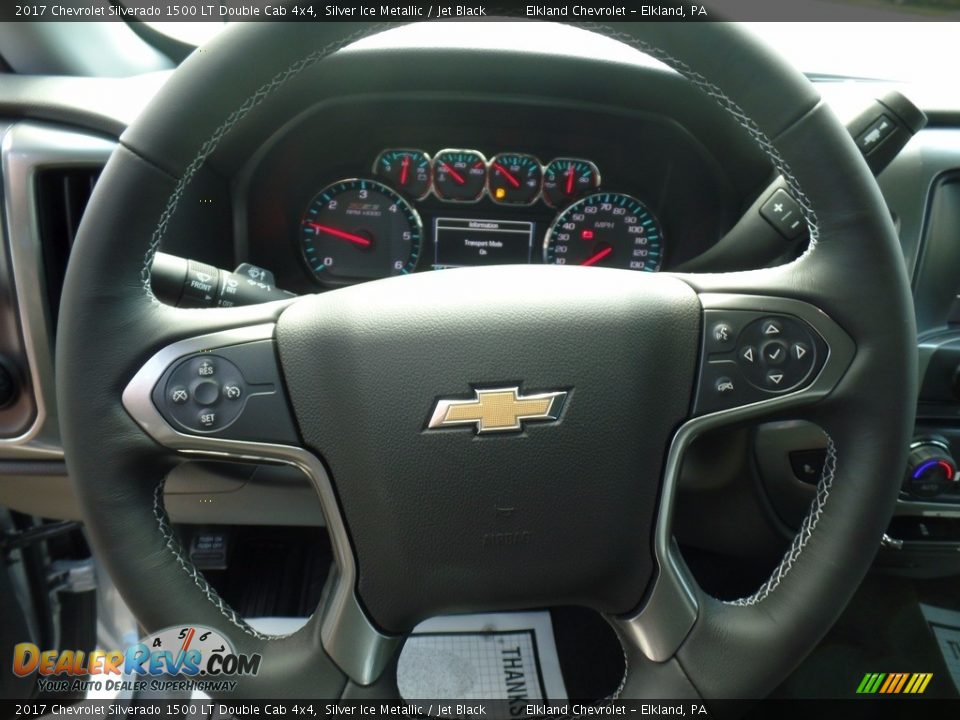 2017 Chevrolet Silverado 1500 LT Double Cab 4x4 Silver Ice Metallic / Jet Black Photo #24